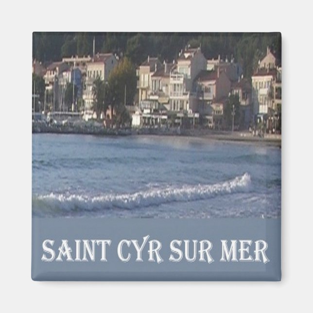 Imán zFR076 SAINT-CYR-SUR-MER, Riviera francesa, Fridge (Frente)