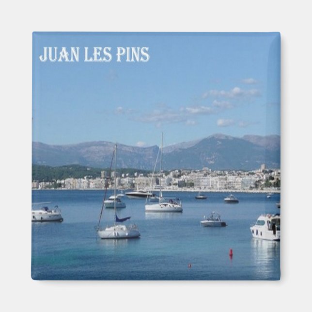 Imán zFR093 JUAN LES PINS, Riviera Francesa, Fridge (Frente)