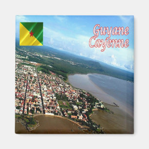 Imán zGF004 CAYENNE, Guyana Francesa, América, Fridge