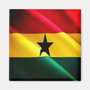 Imán zGH002 GHANA, Bandera ondulante, África, Fridge