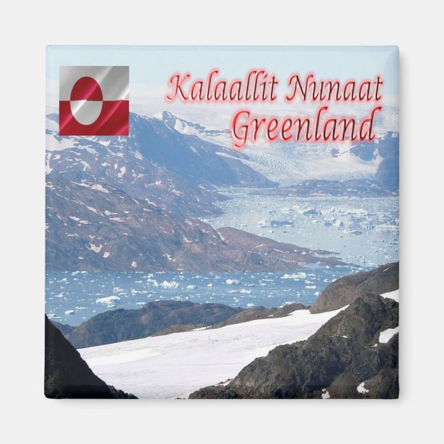 Imán zGL011 GROENLAND, Bahía Nuuk, Kalaallit Nunaat, (Frente)