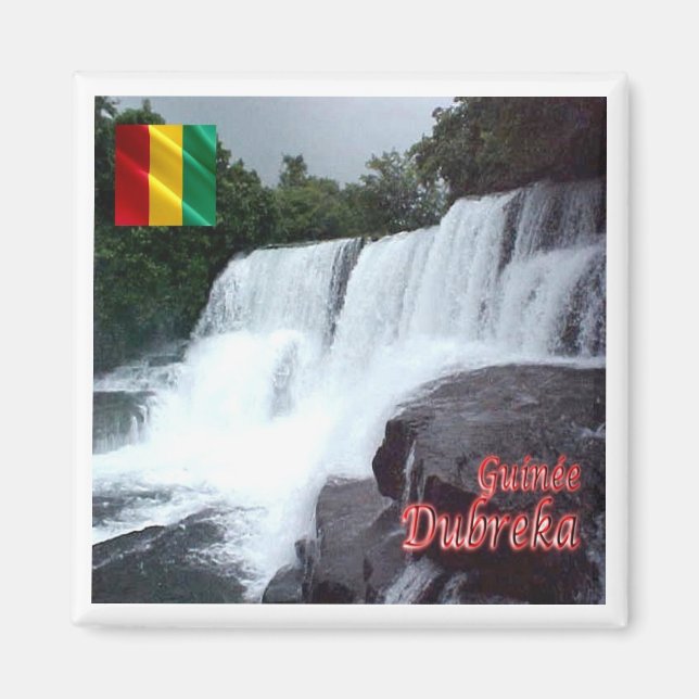 Imán zGN005 DUBREKA FALLS, Guinea, África, Fridge (Frente)