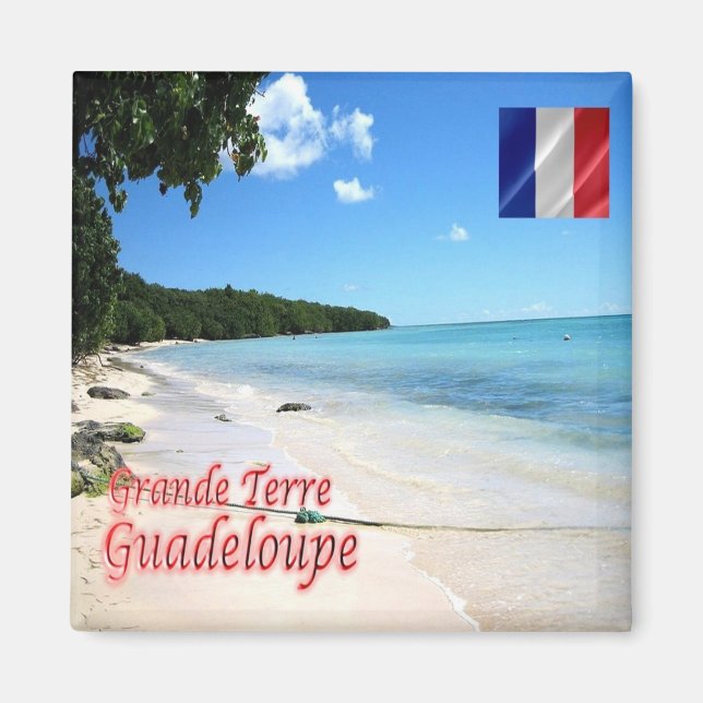 Imán zGP004 GUADELOUPE, Grande-Terre, Playa, Fridge (Frente)