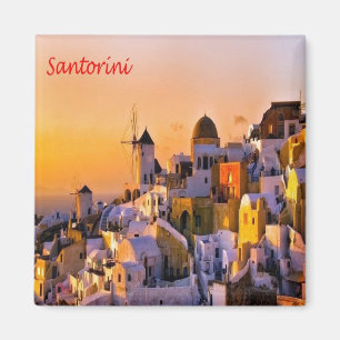 Imán zGR035 SANTORINI, Thera, Grecia, Fridge