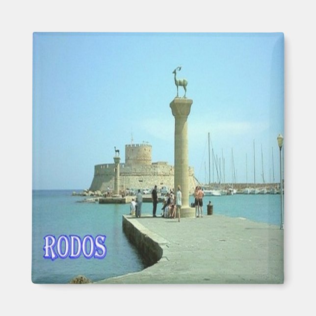 Imán zGR036 RHODES, Grecia, Fridge (Frente)