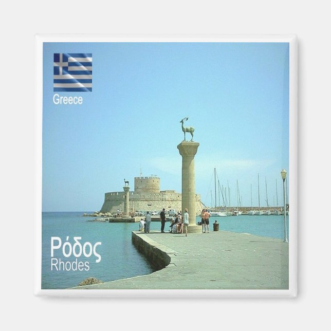 Imán zGR038 RHODES, Grecia, Fridge (Frente)