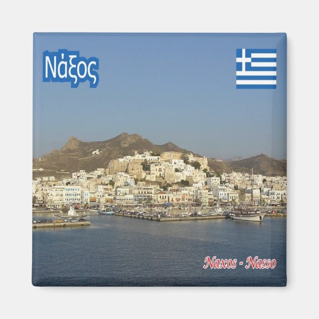 Imán zGR047 NAXOS, Grecia, Fridge (Frente)