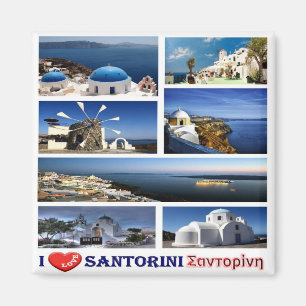 Imán zGR069 SANTORINI I Love, Grecia, Fridge