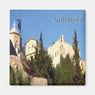 Imán zGR081 SANTORINI, Monasterio, Grecia, Fridge