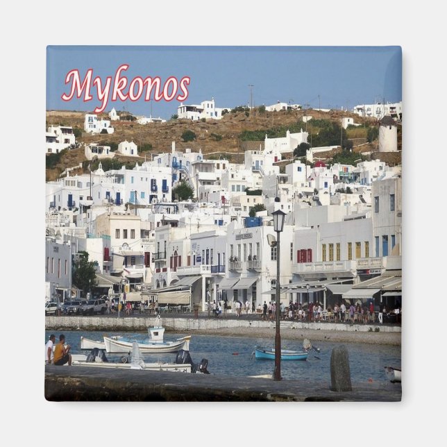 Imán zGR104 MYKONOS - Ciudad Panorama - Grecia - Fridge (Frente)