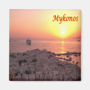 Imán zGR107 MYKONOS Panorama, Grecia, Fridge