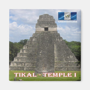Imán zGT010 TIKAL N.P. Temple I, Guatemala, Fridge