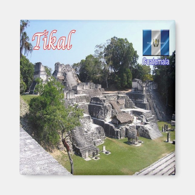 Imán zGT011 TIKAL, Guatemala, América, Fridge (Frente)