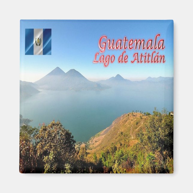 Imán zGT019 GUATEMALA, Lago Atitlan, América, Fridge (Frente)