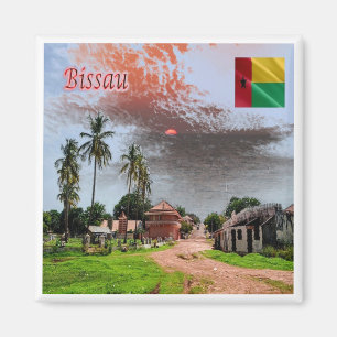 Imán zGW006 BISSAU, Guinea Bissau, África, Fridge