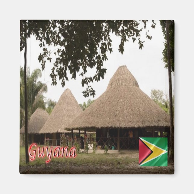 Imán zGY006 GUYANA, casas en Guyana, Estados Unidos, Fr (Frente)