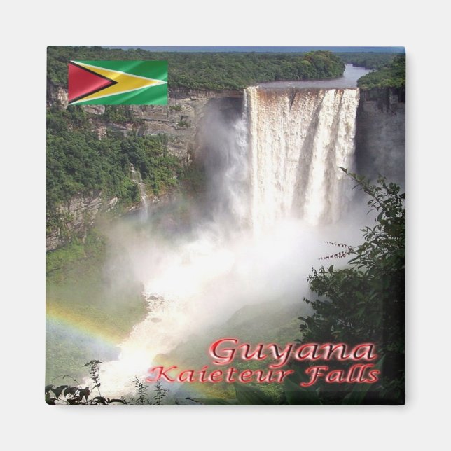 Imán zGY007 GUYANA, Cataratas Kaieteur, América, Fridge (Frente)