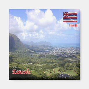 Imán zHI007 KANEOHE, HAWAII, Panorama, Oceanía, Fridge