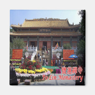 Imán zHK024 PO LIN MONASTERY, Hong Kong, Asia, Fridge