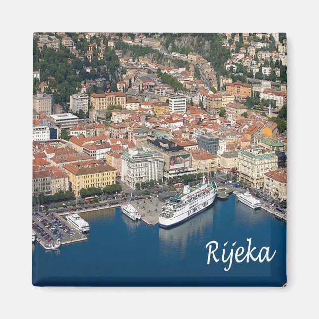 Imán zHR005 RIJEKA Croacia, Fridge (Frente)