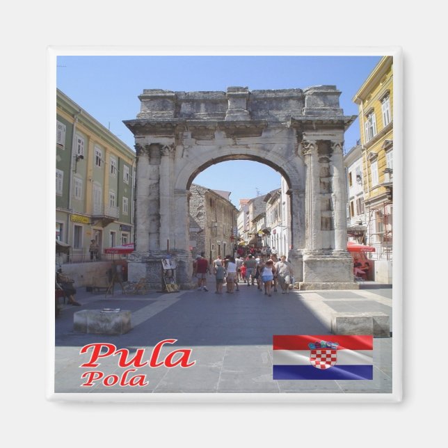 Imán zHR008 PULA, Croacia, Fridge Magnet (Frente)
