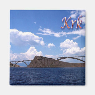 Imán zHR016 KRK - Puente - Croacia - Fridge