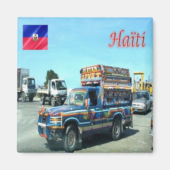 Imán zHT004 PRINCIPE DE PUERTO, Tap Tap, Haití, Fridge (Frente)
