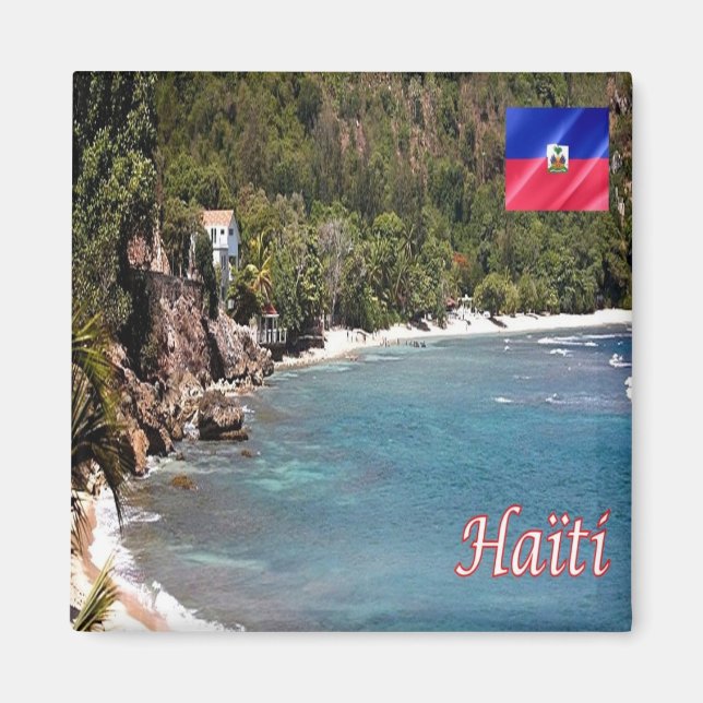 Imán zHT008 HAITI, Cormier Plage, América, Fridge (Frente)