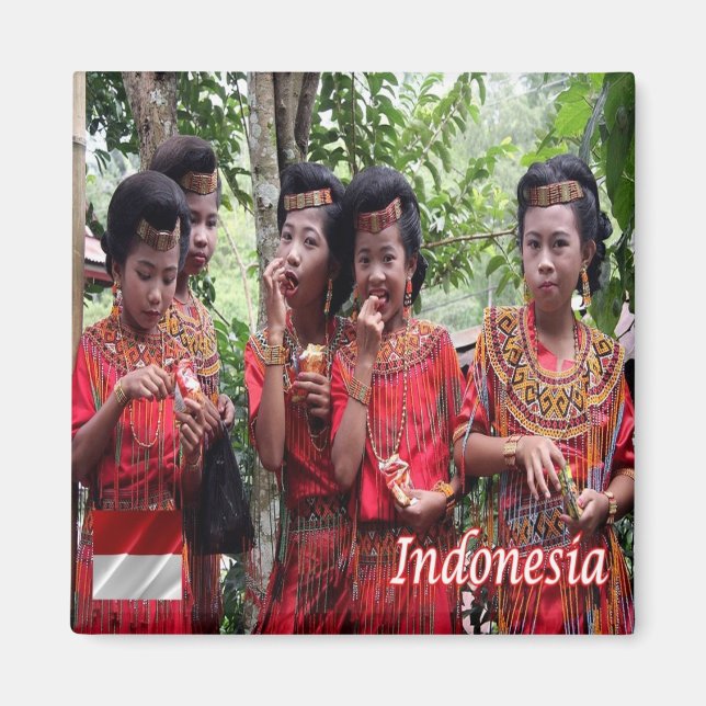 Imán zID009 CHICAS indonesios, Indonesia, Asia, Fridge (Frente)
