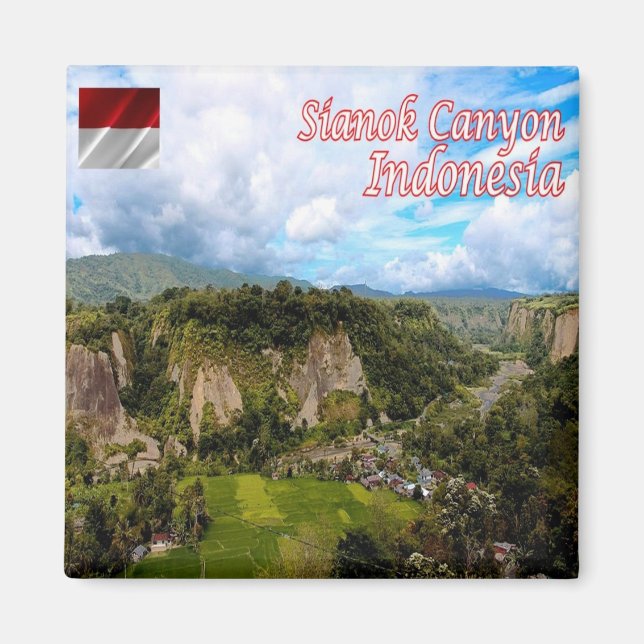 Imán zID011 Cañón de Sianok Le Bukittinggi, nevera (Frente)