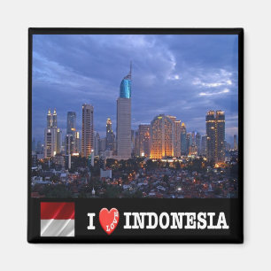 Imán zID016 Amo el horizonte de JAKART, Indonesia, Frid