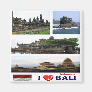 Imán zID022 me encanta el collage de BALI, Indomesia As