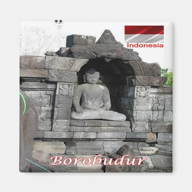 Imán zID025 BOROBUDUR. Indonesia, Asia, Fridge (Frente)