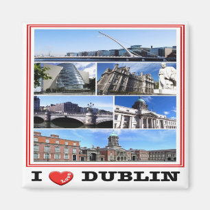 Imán zIE009 DUBLIN - I Love - Mosaic - Irlanda -