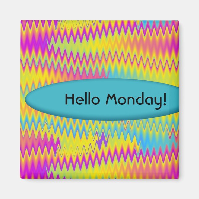 Imán zigzag arco iris (Frente)