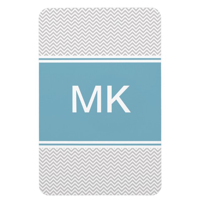 Imán ZigZag gris simple (Vertical)