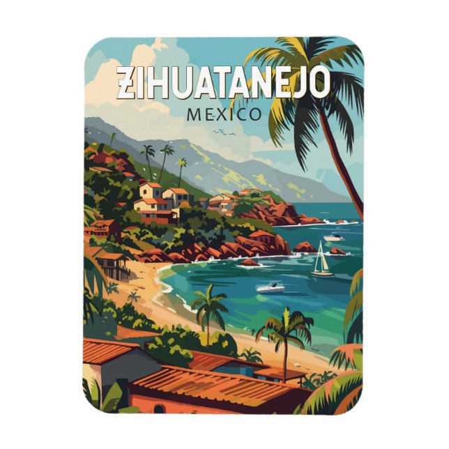 Imán Zihuatanejo México Viaje al arte (Vertical)