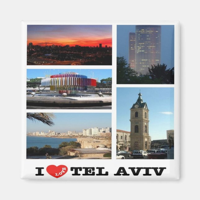 Imán zIL007 me encanta TEL AVIV, Israel Medio Oriente,  (Frente)