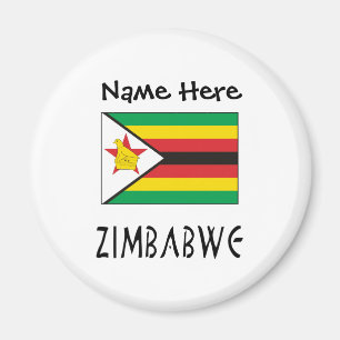 Imán Zimbabwe Bandera de Zimbabwe Personalizada