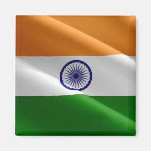 Imán zIN002 India ondeando FLAG India, Fridge Magnet