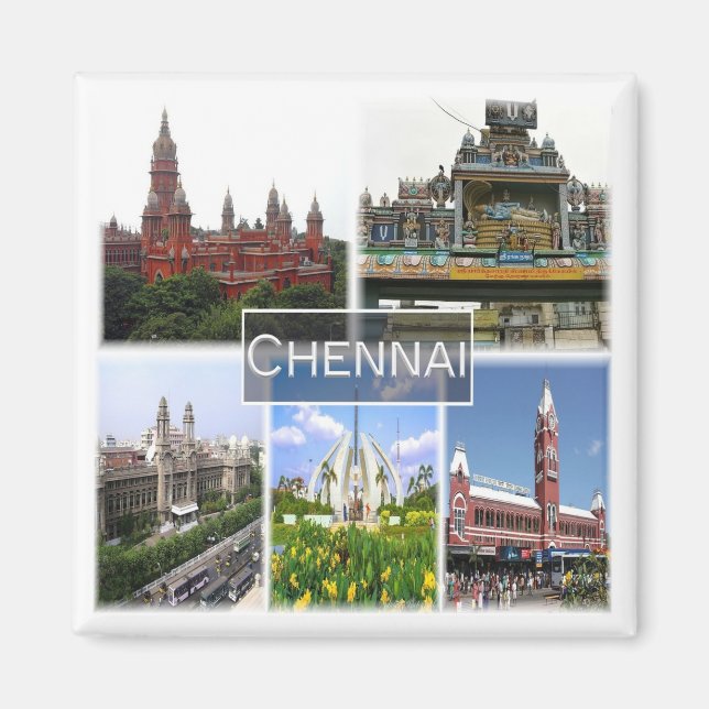 Imán zIN012 CHENNAI MADRAS, India, Asia, Fridge (Frente)