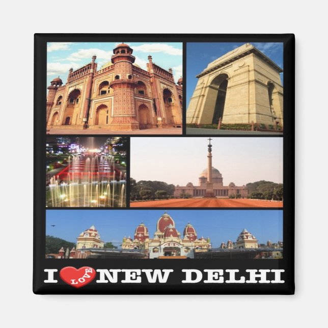 Imán zIN024 me encanta NUEVA DELHI, India, Asia, Fridge (Frente)