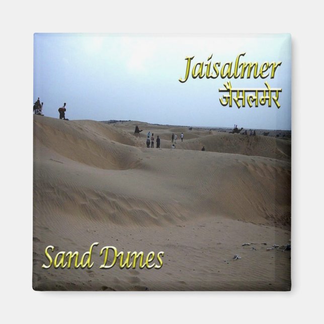 Imán zIN028 Dunas de arena JAISALMER, India, Asia, neve (Frente)