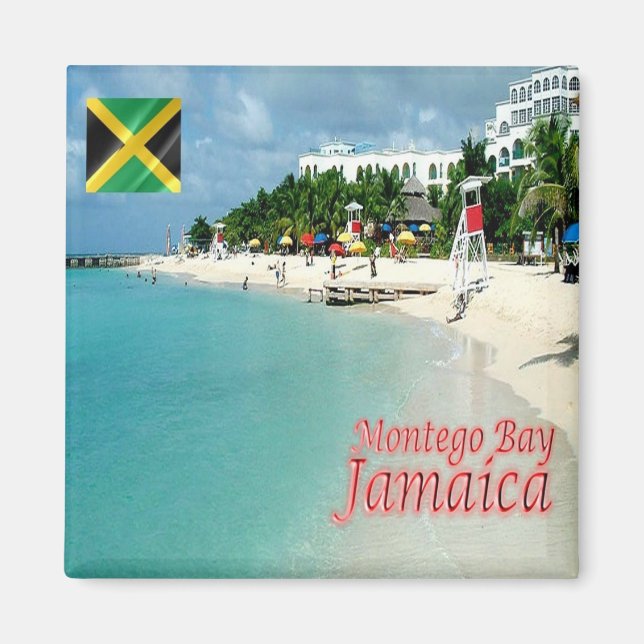 Imán zJM011 JAMAICA, Montego Bay, América, Fridge (Frente)