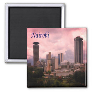 Imán zKE016 NAIROBI, Cityscape, Kenia, África, Fridge