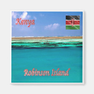 Imán zKE021 KENYA, Isla Robinson, África, Nevera