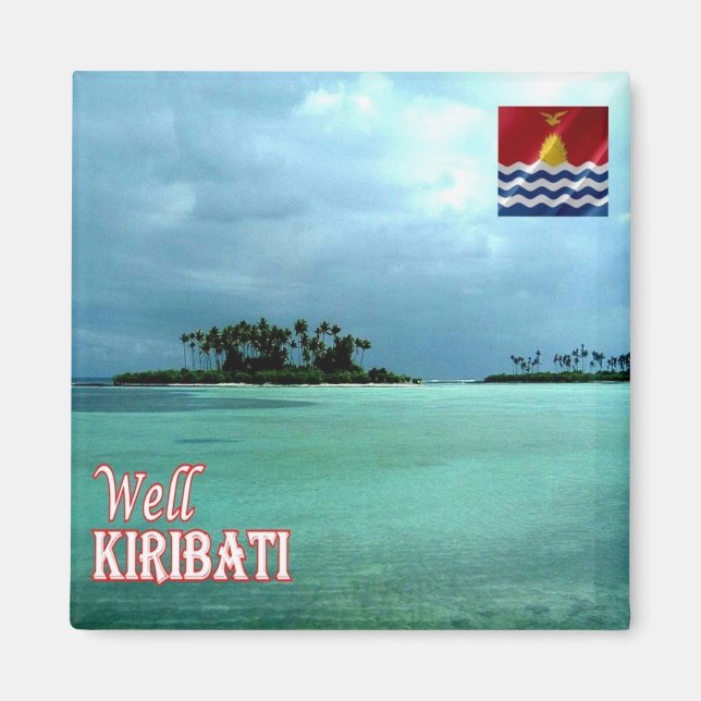 Imán zKI005 BIEN, Atolón, KIRIBATI, Oceanía, Fridge (Frente)