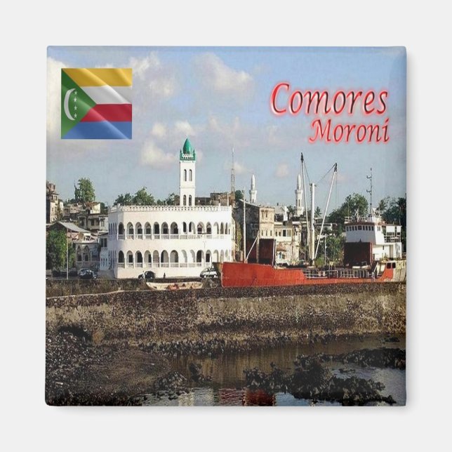Imán zKM007 MORONI, COMOROS, África, Fridge (Frente)