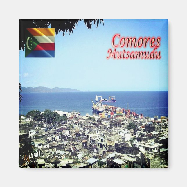 Imán zKM009 MUTSAMUDU, Comoras, África, Fridge (Frente)