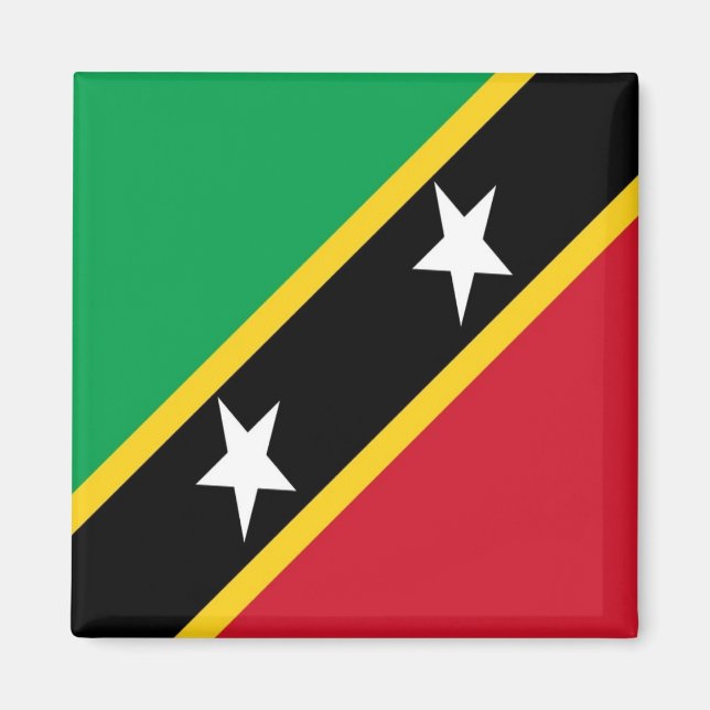 Imán zKN001 SAINT KITTS Y NEVIS, FLAG, América, Fridge (Frente)